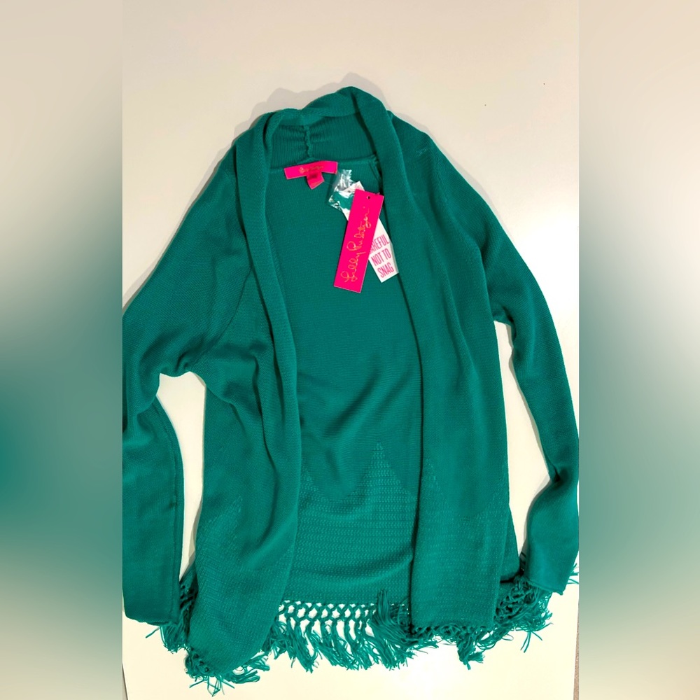 Lilly Pulitzer Tatum Cardigan in Everglades Grewn - Never Worn with Tags